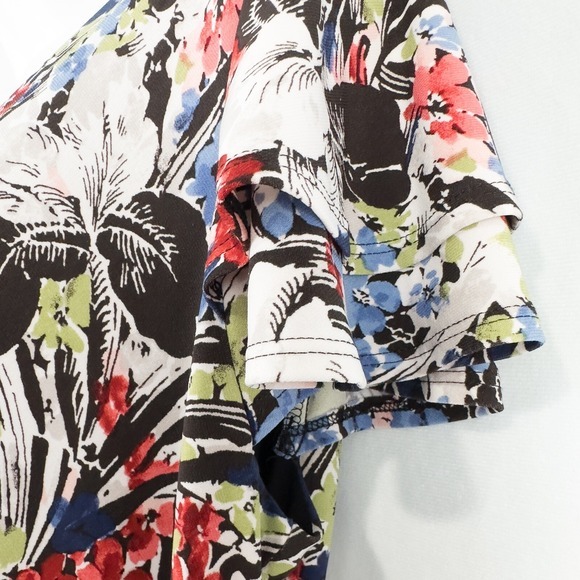 Lauren‎ Ralph Lauren Floral Flutter Sleeve Surplice Dress Size 10 V Neck Ruched - Picture 7 of 16